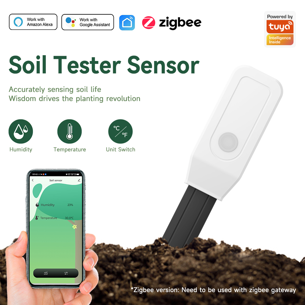 Smart Garden Zigbee - Умный датчик-тестер почвы, измеритель влажности и