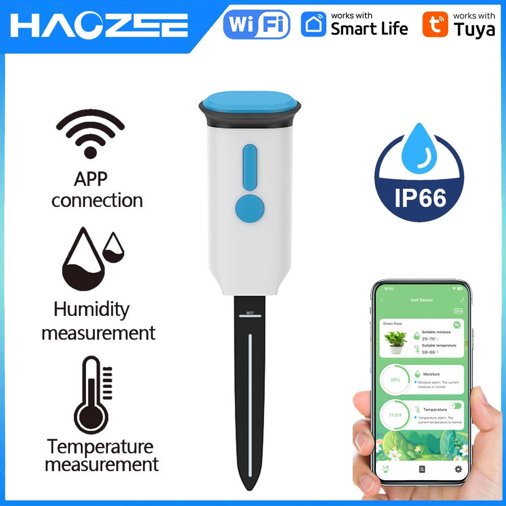Smart Garden Moisture Sensor - Датчик влажности почвы Haozee Tuya Smart