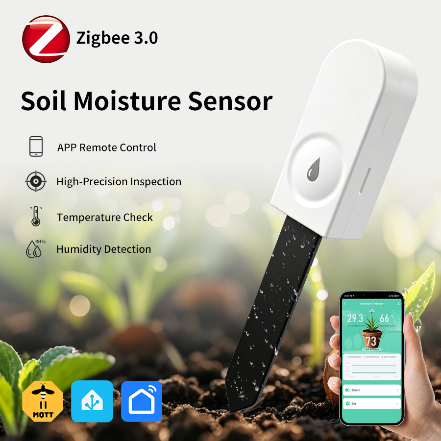 Smart Garden Zigbee - Датчик влажности почвы Tuya Zigbee3.0, детектор