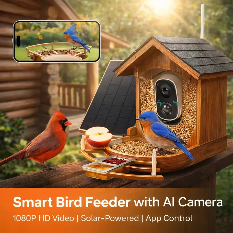 Умная автоматическая кормушка  – обзор и цена Smart Bird Feeder Camera