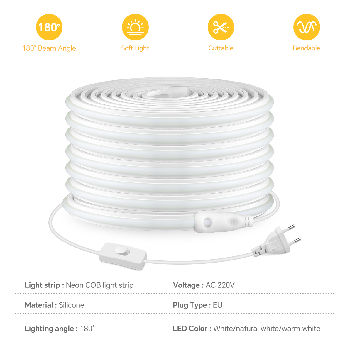 220 В COB Светодиодная лента в – обзор и цена Smart Garden Lamp