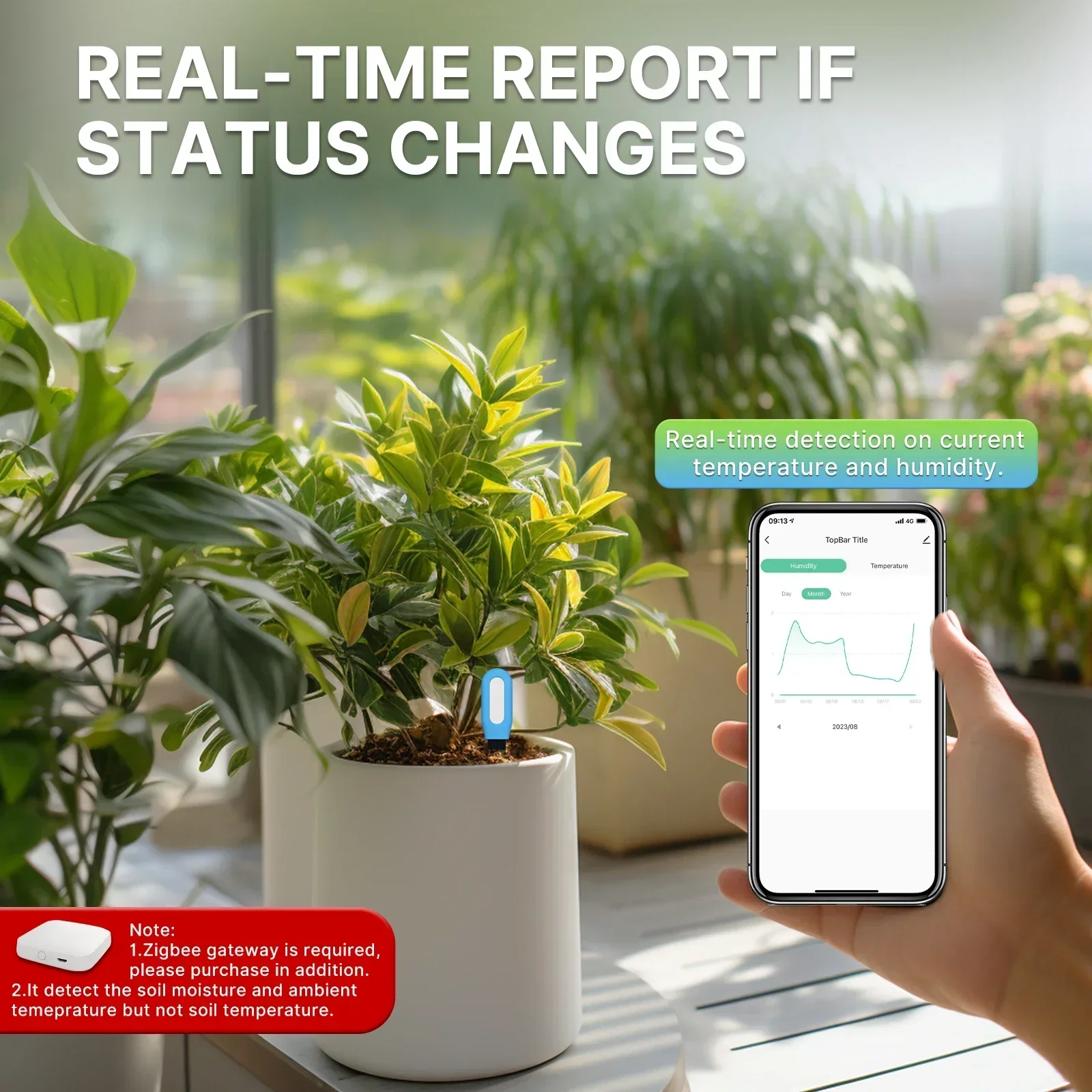 MOES Smart ZigBee измеритель т – обзор и цена Smart Garden Zigbee