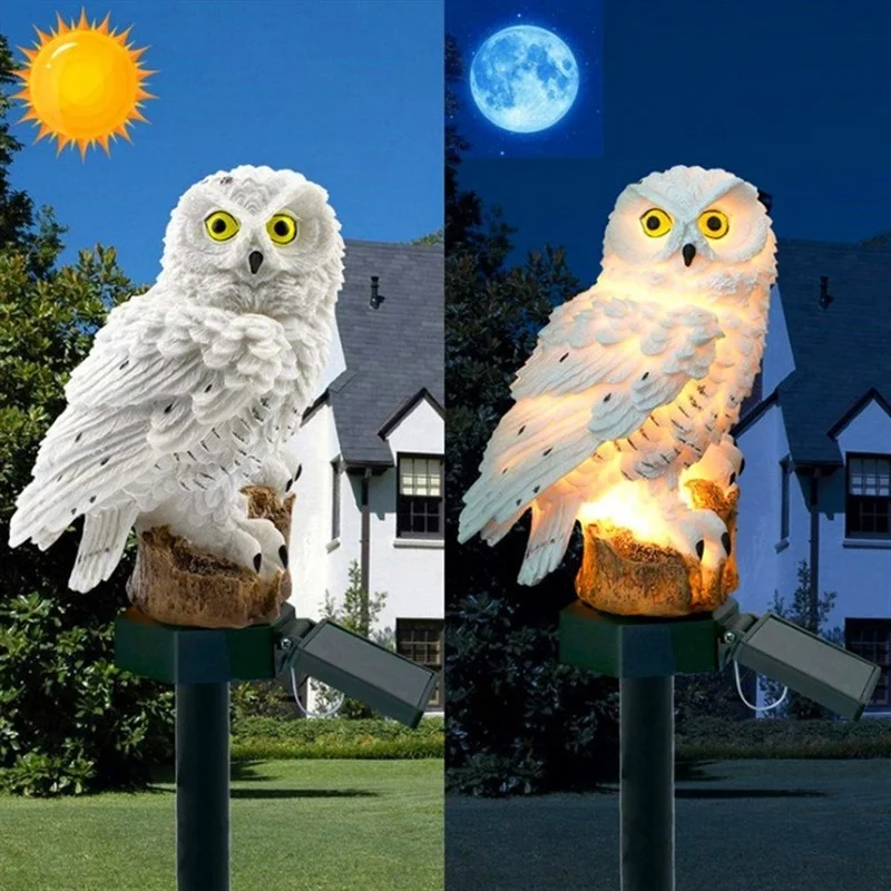 Солнечная статуэтка совы с LED – обзор и цена Smart Garden Lamp